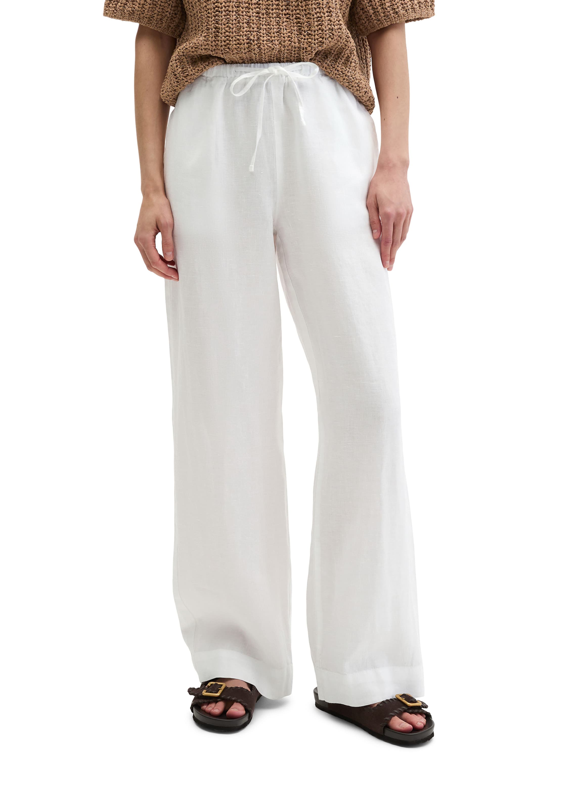 Marc O'Polo Loose fit Trousers in White