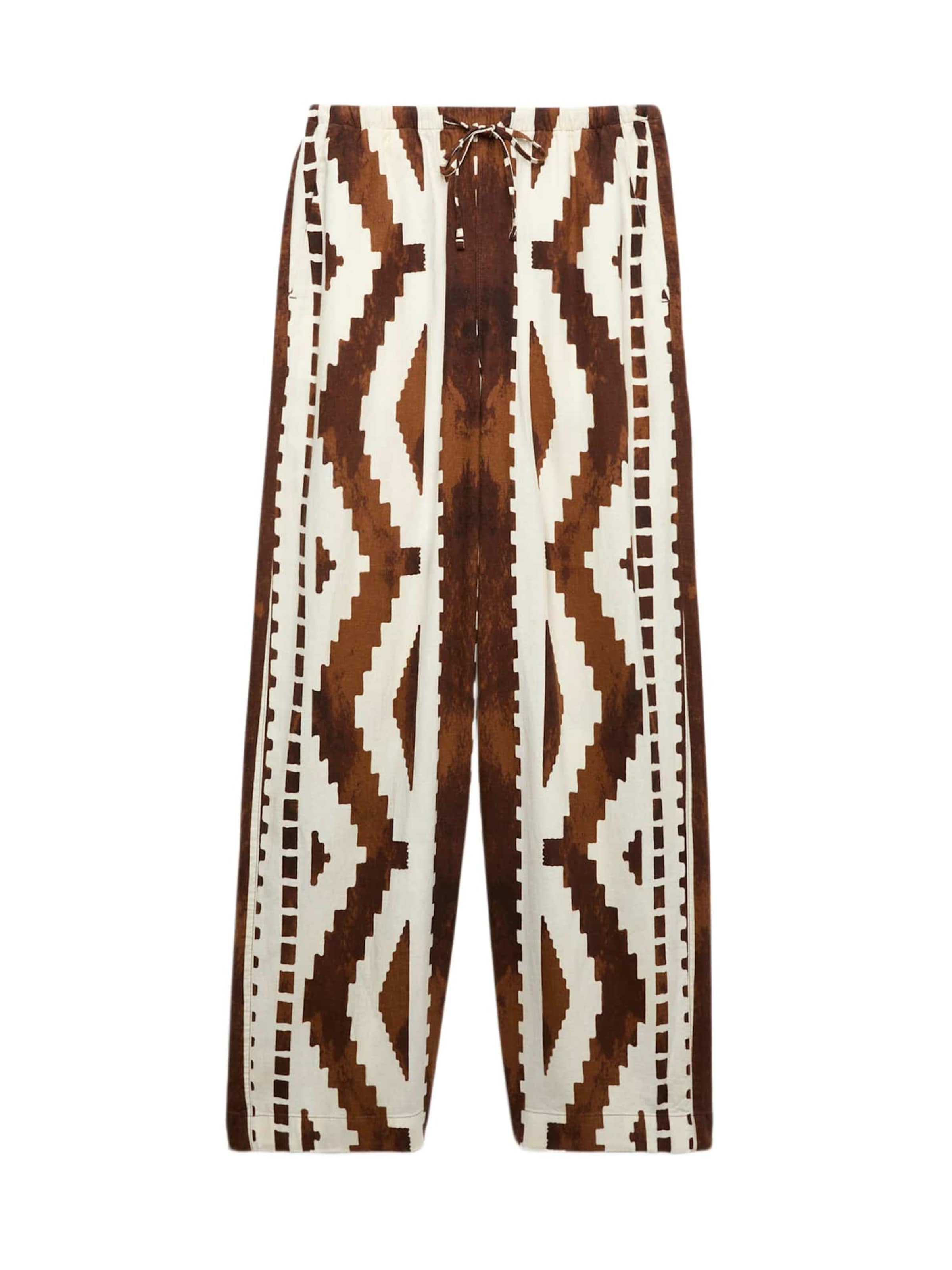 Loosefit Pantalon Marks & Spencer en marron : devant