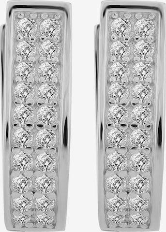 Akzent Ohrringe 'Yucca, 925 Sterlingsilber, langlebig' in Silber: Vorderseite