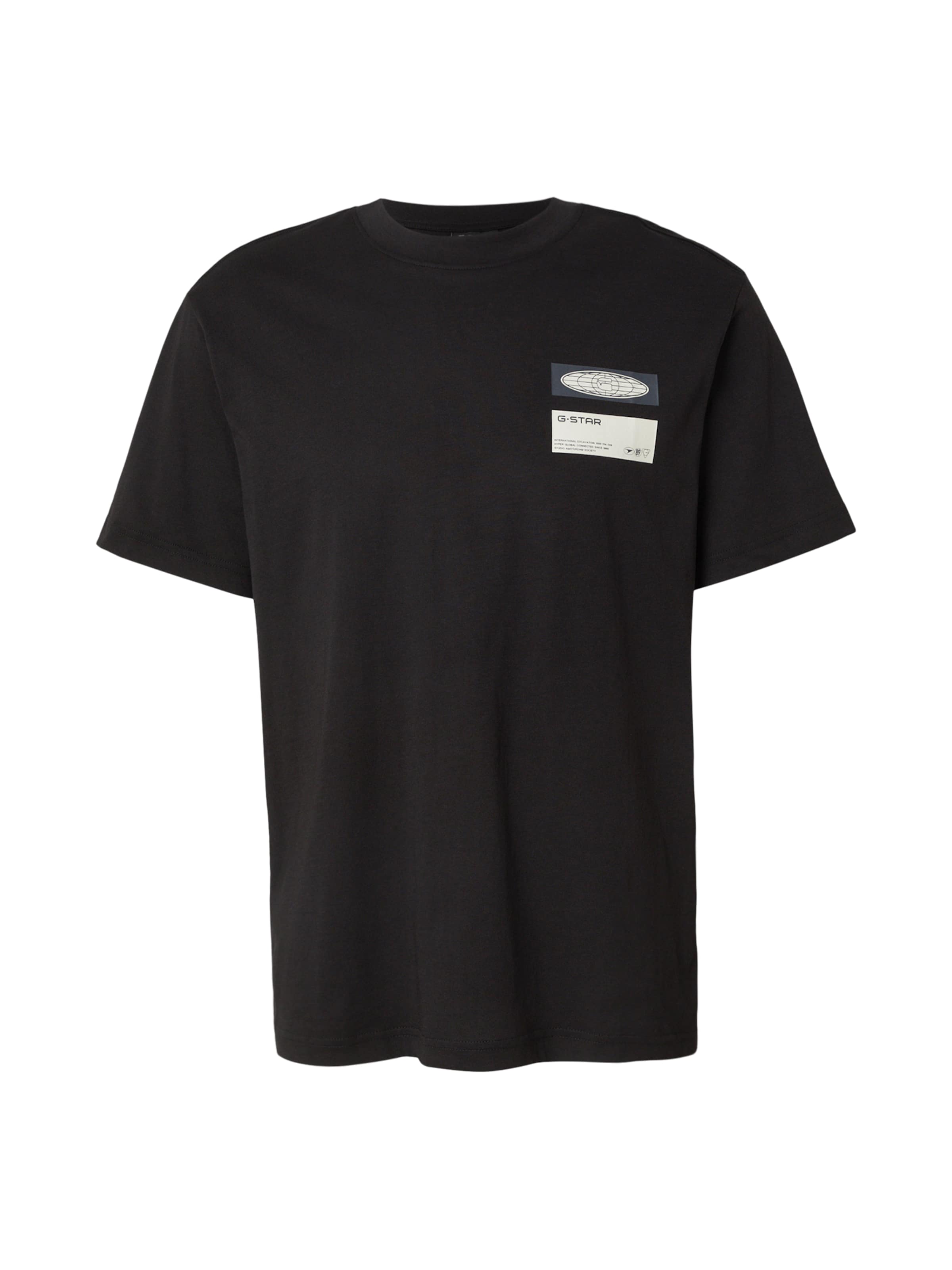 G-STAR Shirt 'Box Globe' in Black: front