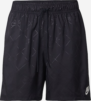 Nike Sportswearregular Hlače 'CLUB' - crna boja: prednji dio