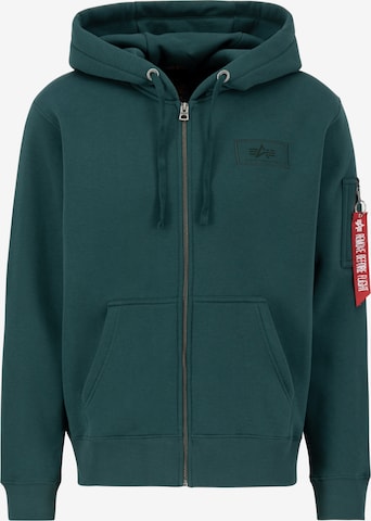 Veste de survêtement ALPHA INDUSTRIES en vert : devant