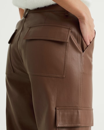 WE Fashion Flared Cargo Pants in Brown