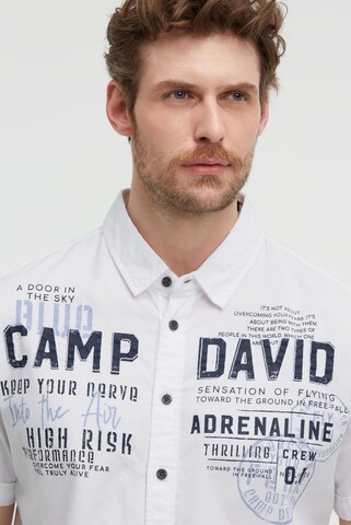 CAMP DAVID Regular fit Button Up Shirt in White