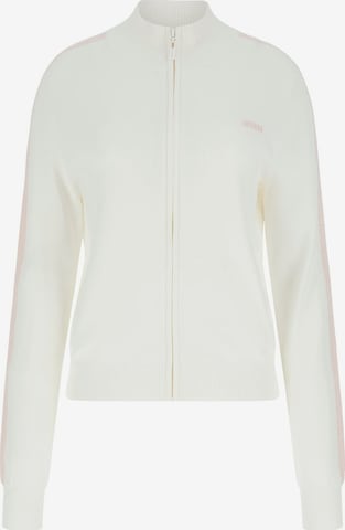 GUESS Knit Cardigan in White: front