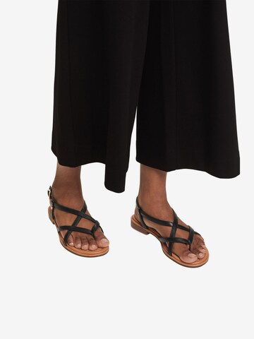 ESPRIT T-Bar Sandals in Black: front