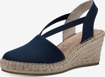 TAMARIS Slingback Pumps in Blue: front