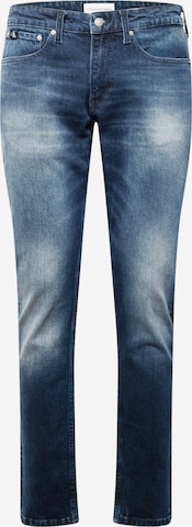 Calvin Klein Jeans Tapered Jeans in Blauw: voorkant