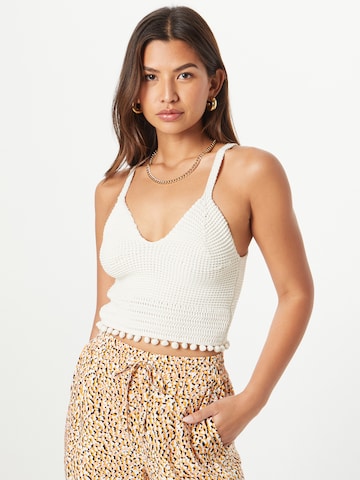 Mavi Knitted Top in White: front