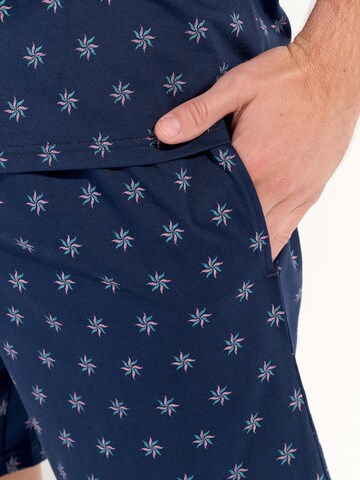 HOM Pyjama kort ' Indio ' in Blauw