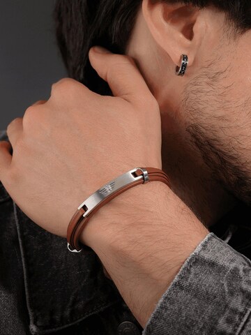 Bracelet 'Looper' POLICE en marron : devant
