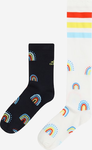 Chaussettes de sport 'Rainbow ' ADIDAS PERFORMANCE en blanc : devant