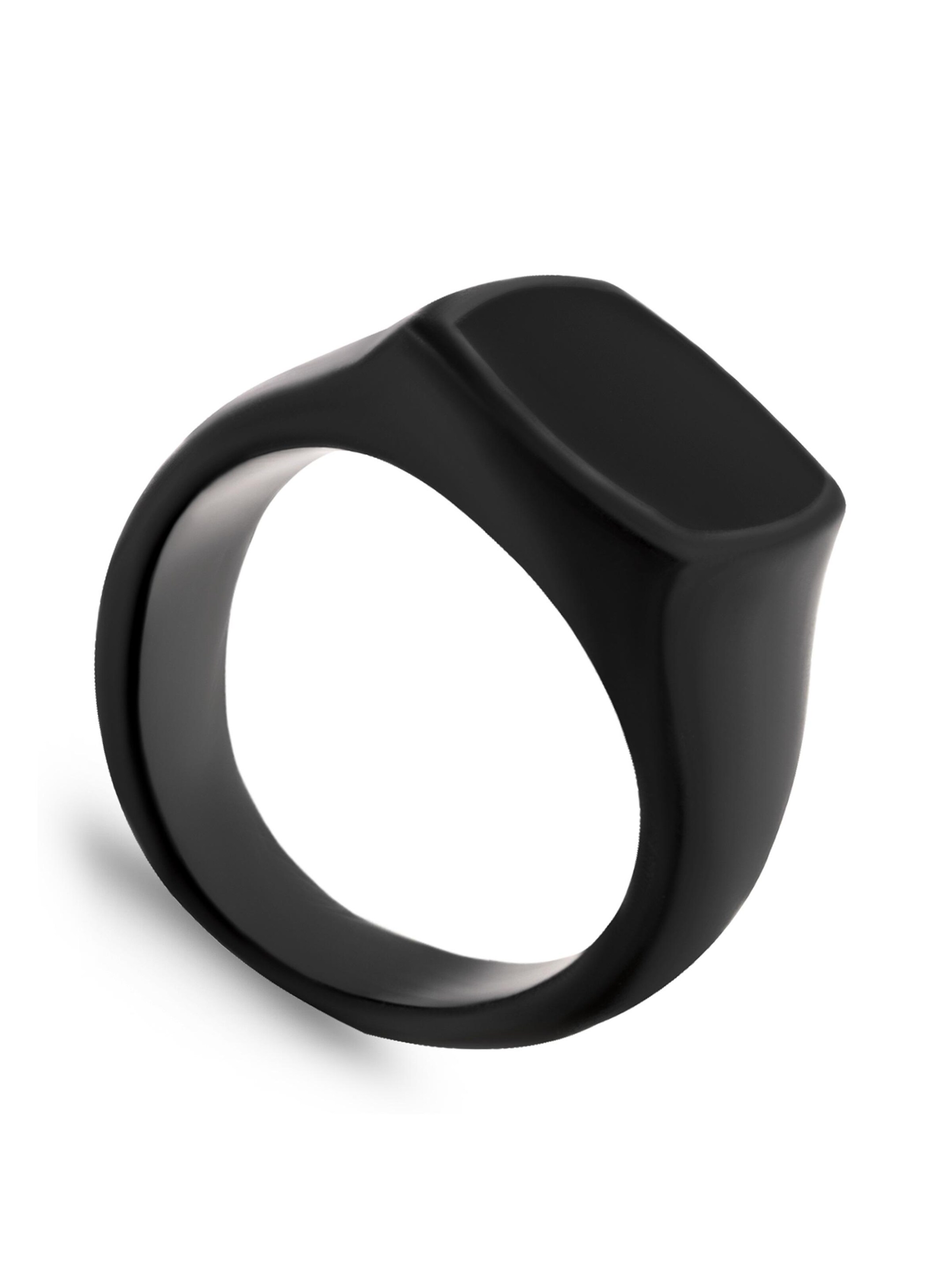Akitsune Ring 'Opul' in Black: front