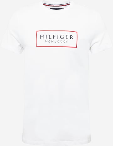 TOMMY HILFIGER Koszulka 'BOX OUTLINE' w kolorze biały: przód