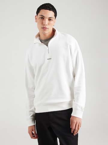 HUGO Sweatshirt 'Durty244' i vit: framsida