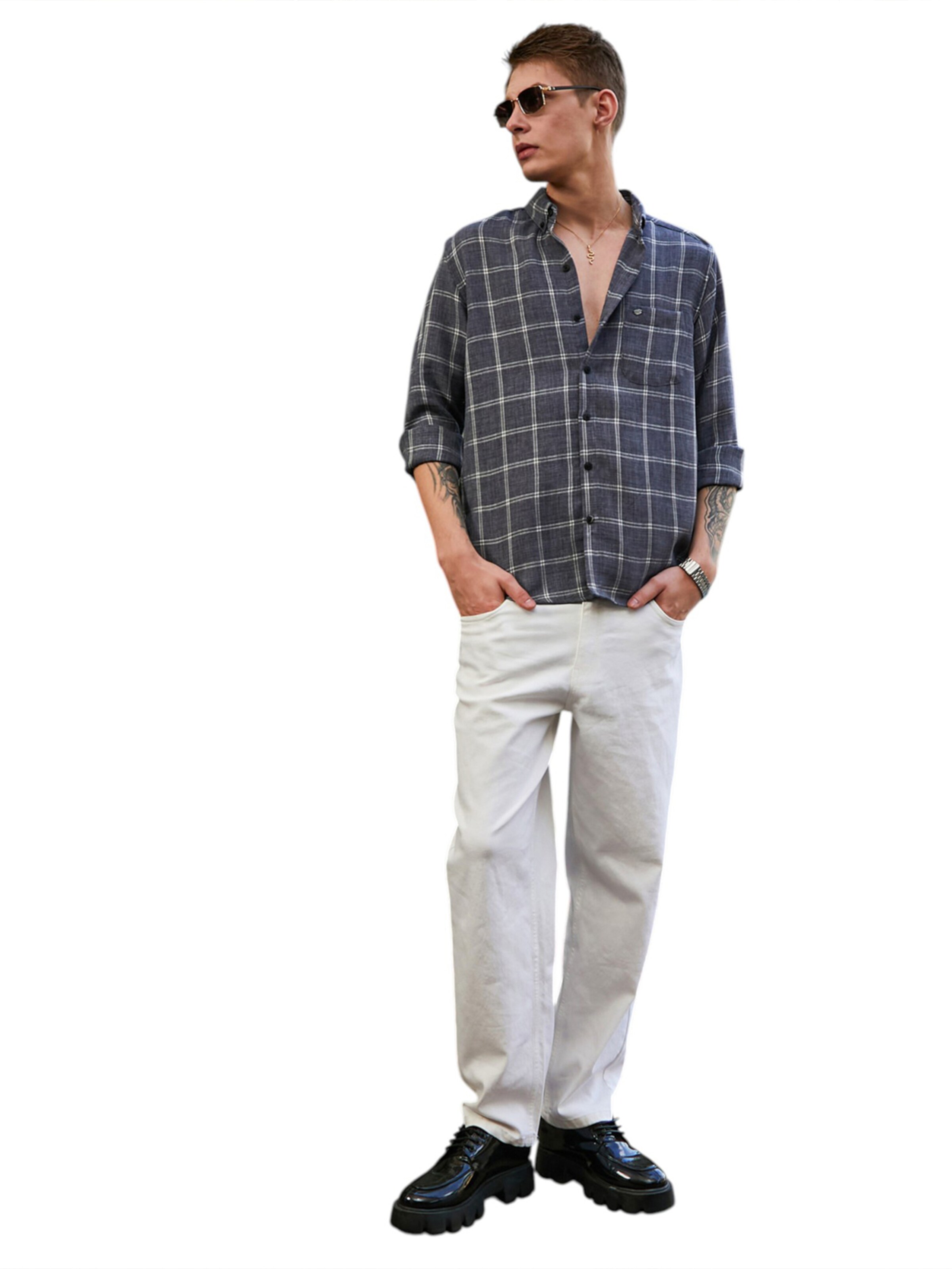 Campus SutraRegular Fit Košulja 'Jayleen' - siva boja