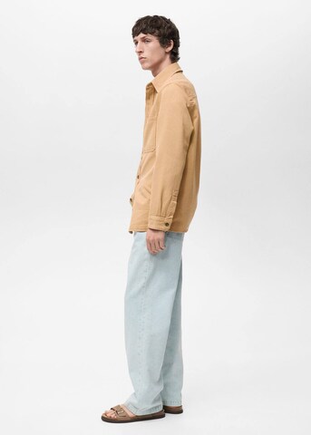 MANGO MAN Regular Fit Hemd 'Jay' in Beige
