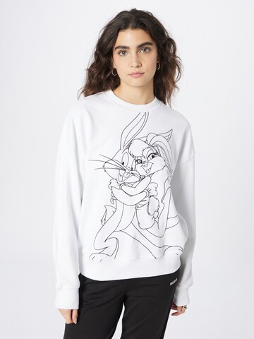 Sweat-shirt 'Ecaisa' BOSS en blanc : devant