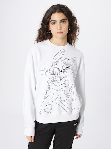 BOSS Black Sweatshirt 'Ecaisa' in White: front