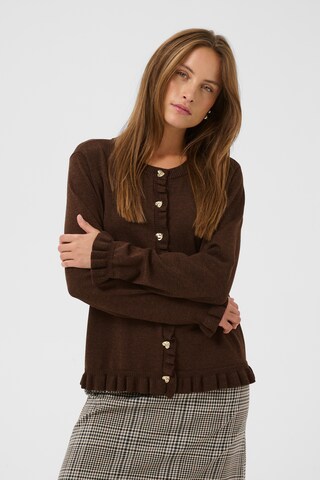 Cardigan 'Clare' CULTURE en marron : devant