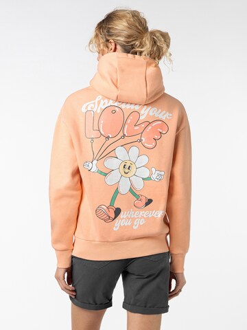 Sublevel Sweatshirt 'Goodvibes' in Orange: Vorderseite