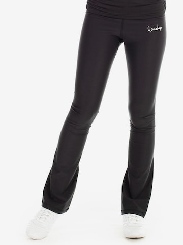 Winshape - Bootcut Pantalón deportivo 'BCHWL102' en negro: frente