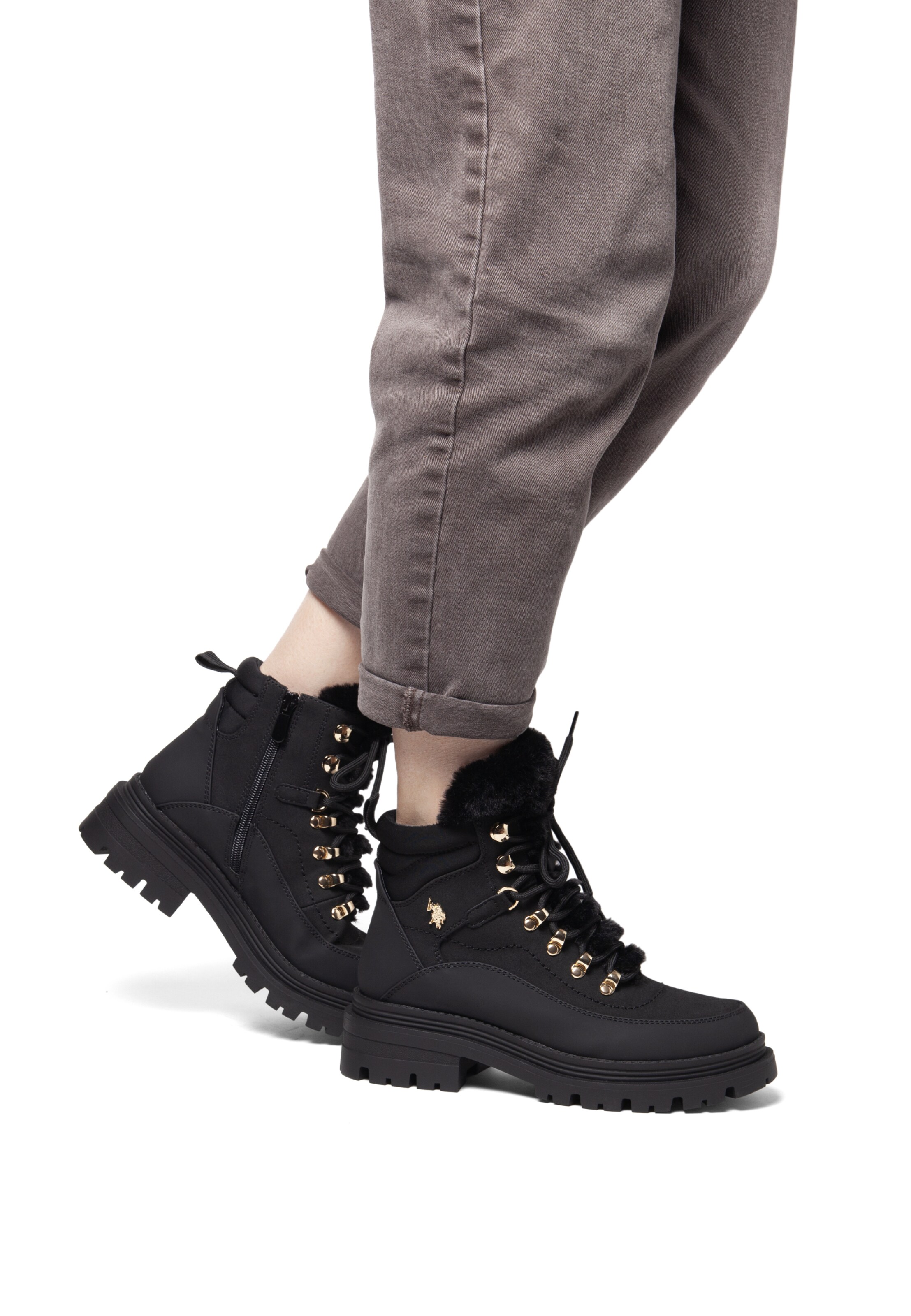 Stivale stringato ' ALICYA001WDHY1' di U.S. POLO ASSN. in nero