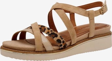 Sandalo di Tamaris in marrone: frontale