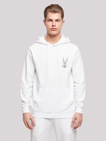 F4NT4STIC Sweatshirt 'Looney Tunes Bugs Bunny Breast Print' in White: front