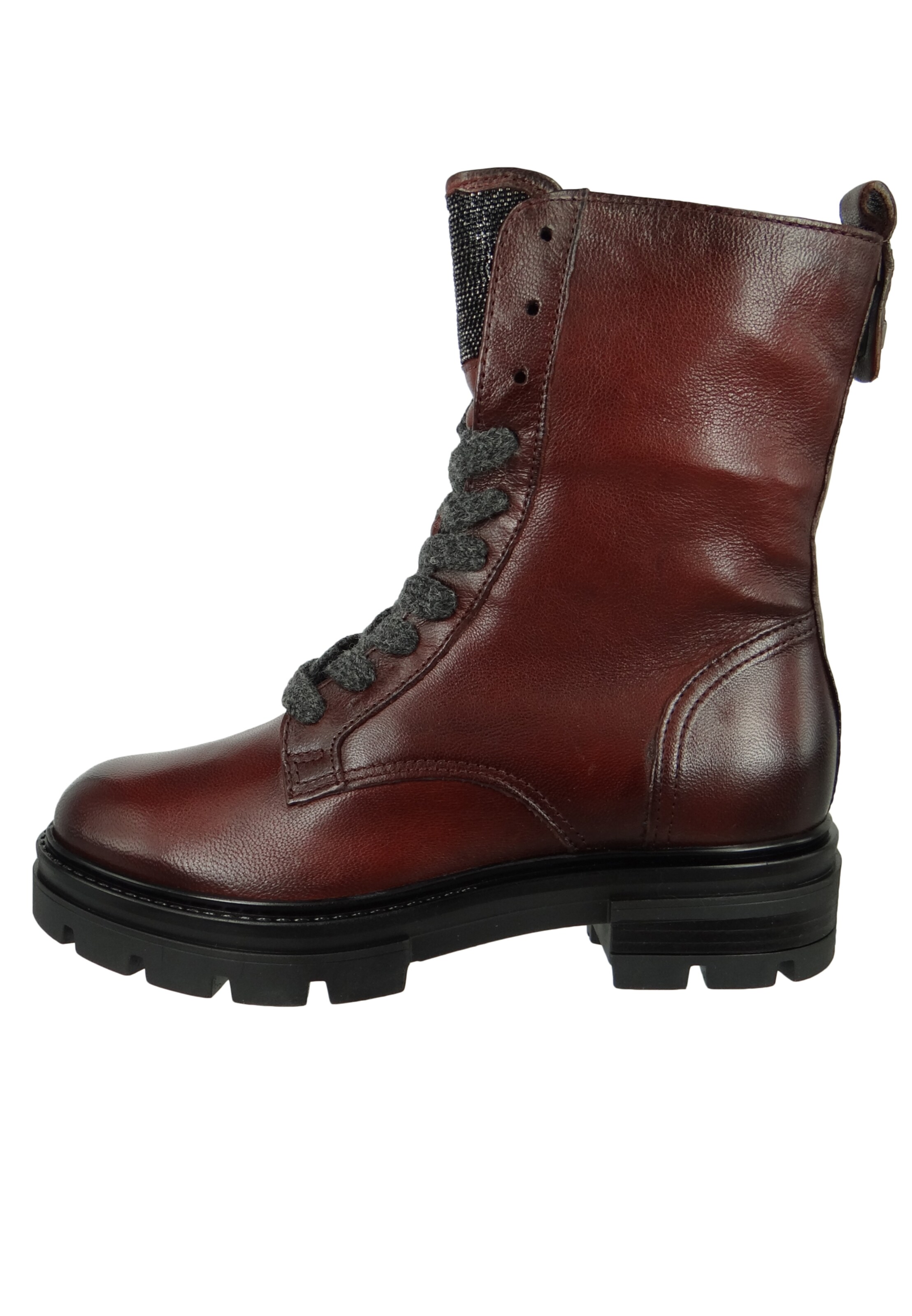 MJUS Lace-Up Ankle Boots in Red