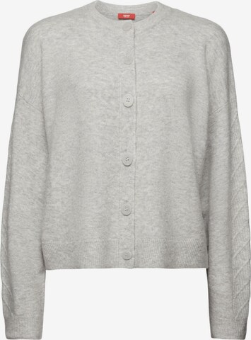 ESPRIT Knit Cardigan in Grey: front