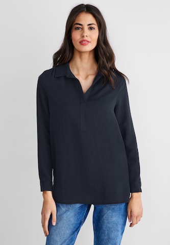 STREET ONE Blouse in Blauw: voorkant