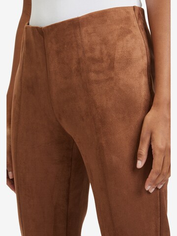 Cartoon Flared Trousers in Brown