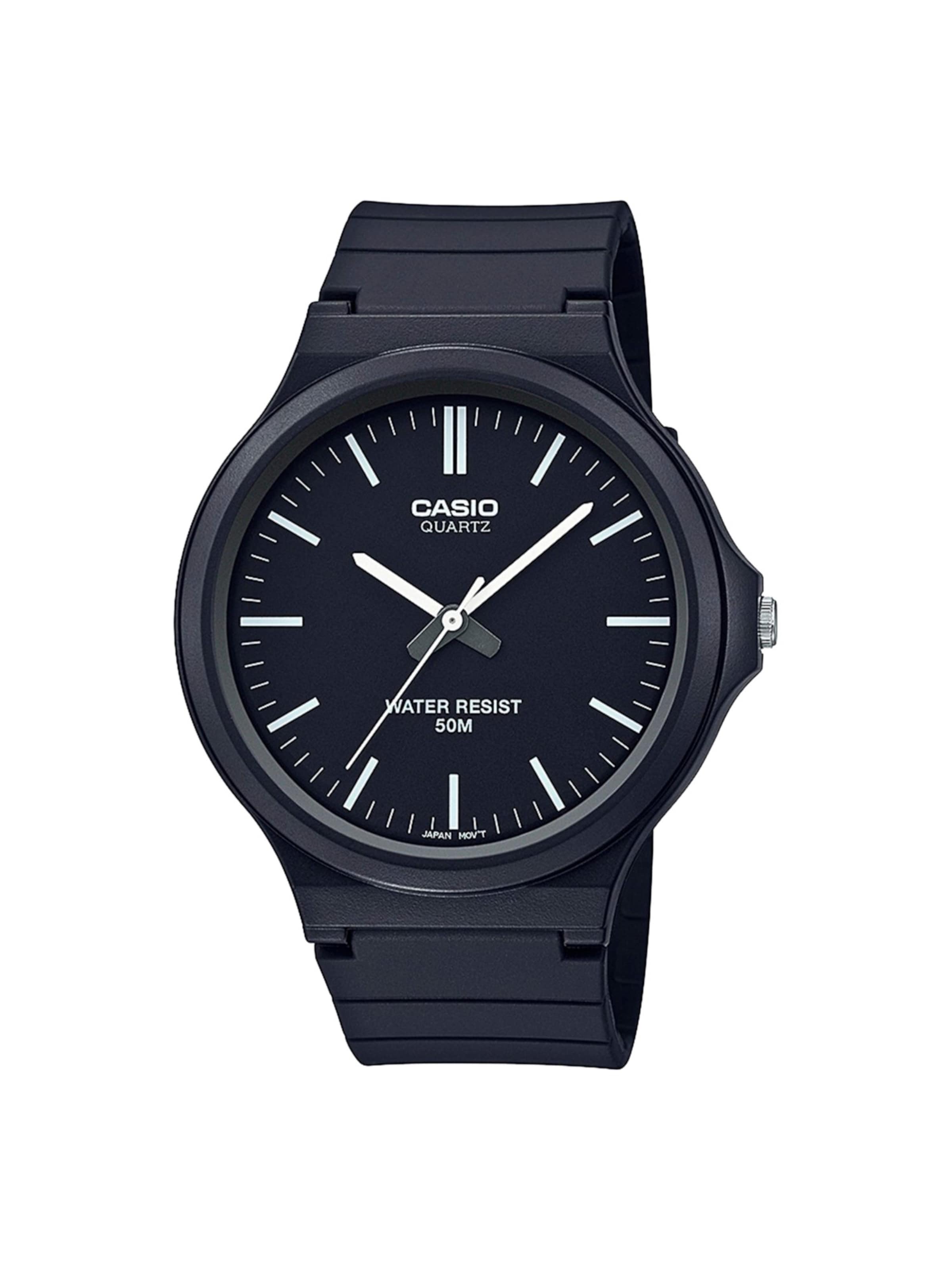 CASIO Analoog horloge in Zwart: voorkant