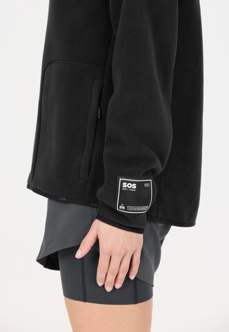 SOS Fleecepullover 'Munson' in Schwarz