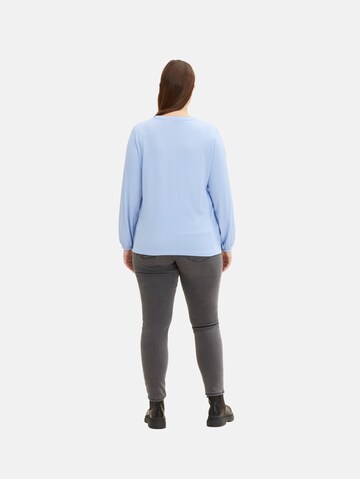 Tom Tailor Women + Bluse in Blau