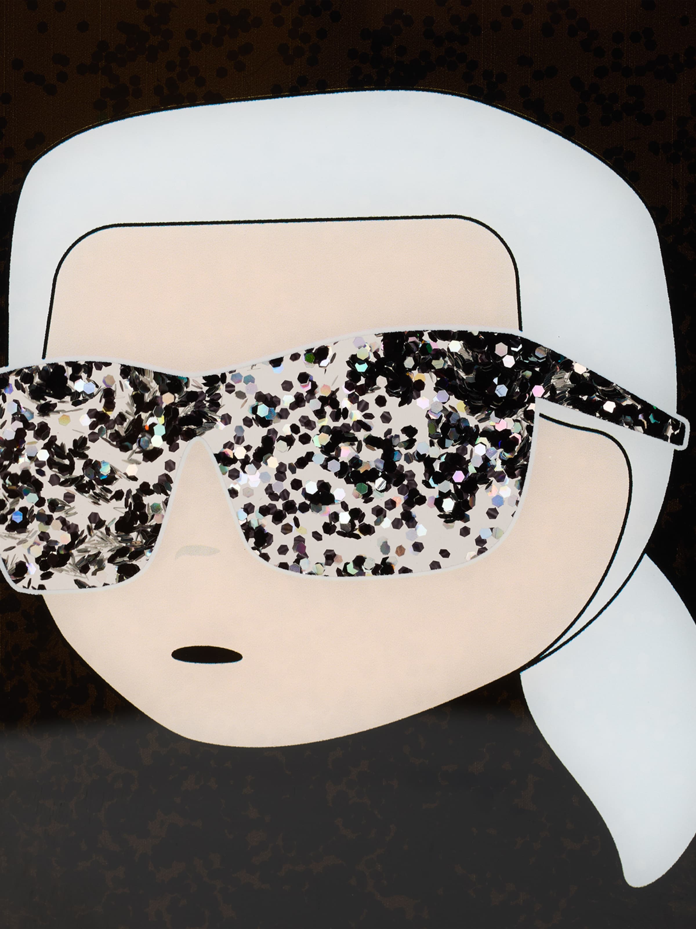 Karl Lagerfeld Mobilskal ' GLITTER IPHONE 17 PRO-MAX ' i svart
