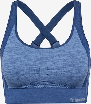 Hummel Bustier Sport-BH in Blau: Vorderseite