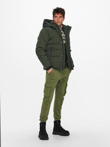 Only & Sons Between-season jacket 'Cayson' in Green