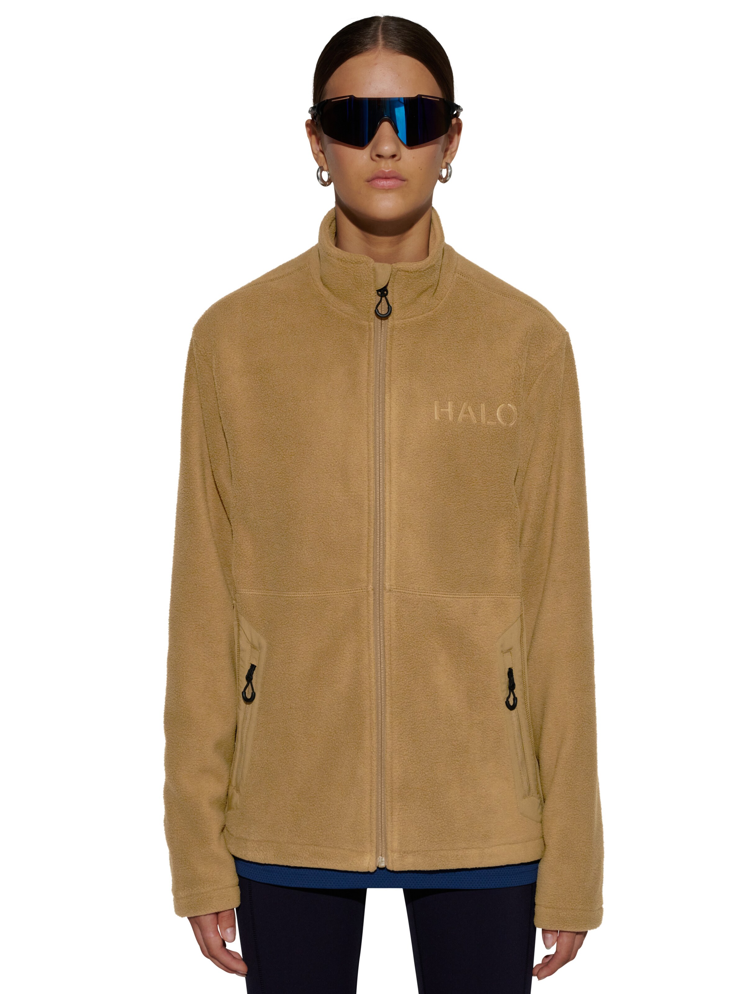 HALO Fleece jas in Bruin