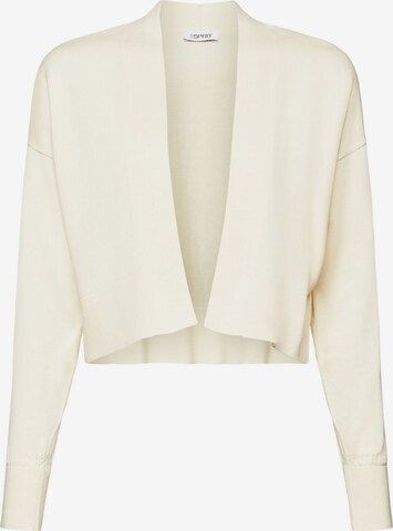 ESPRIT Knit Cardigan in Beige: front