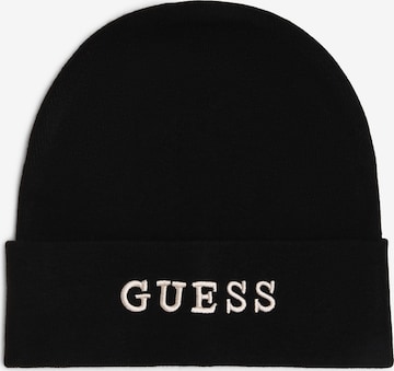 Bonnet GUESS en noir : devant