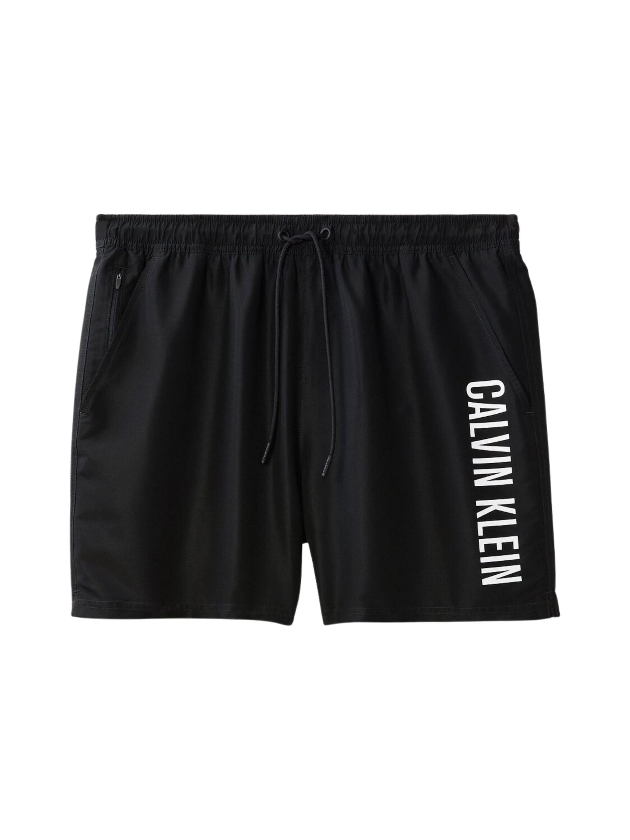 Shorts de bain 'CALVIN KLEIN MEDIUM DRAWSTRING Costumi da bagno' Calvin Klein en noir : devant