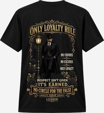 LUNØIR Studio Shirt 'Only Loyalty Rule' in Schwarz: Vorderseite