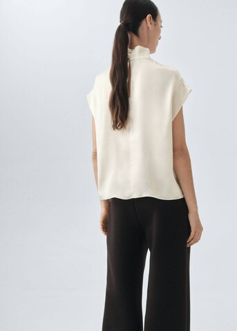 MANGO Blouse 'Lunas' in Beige