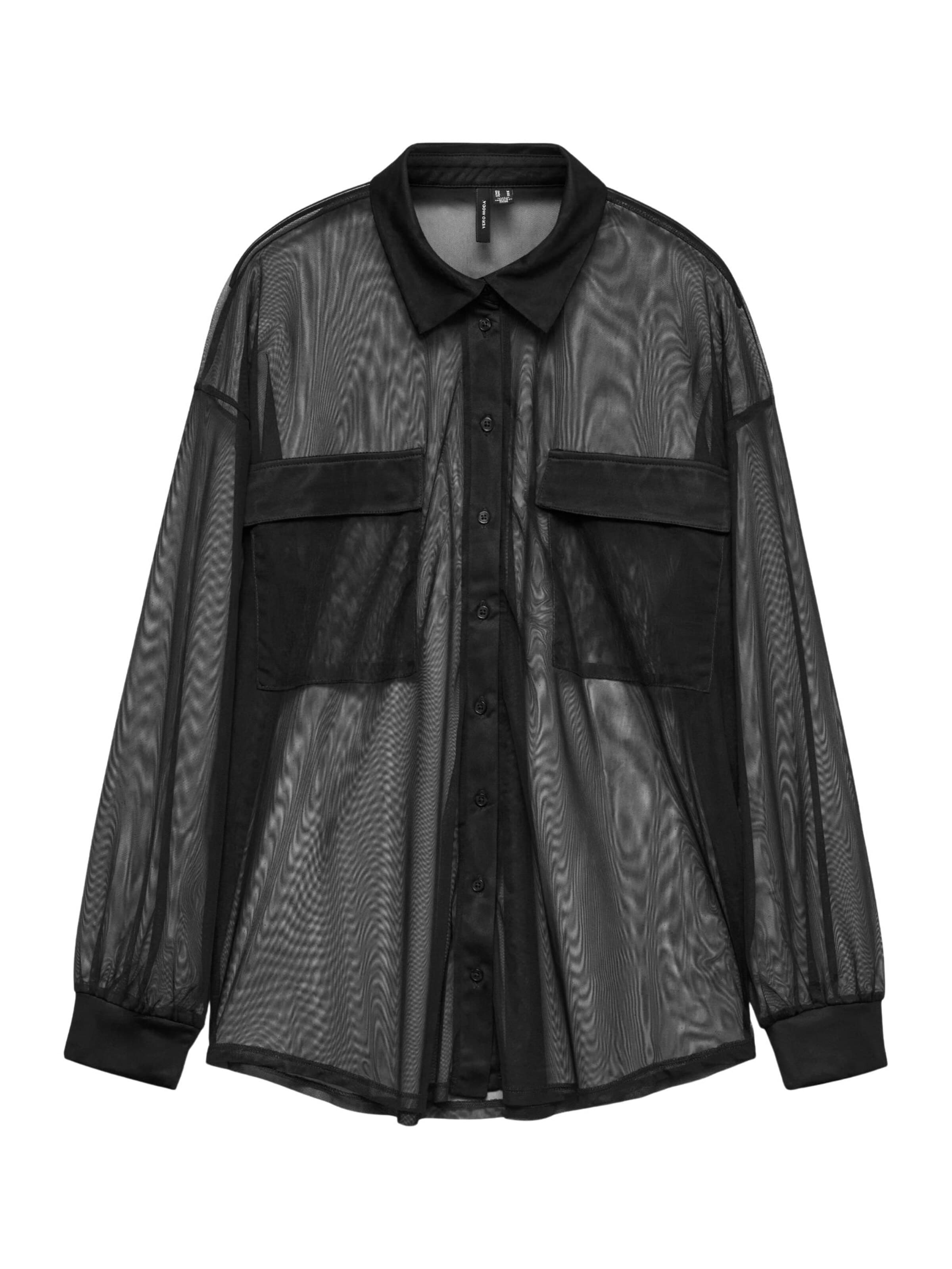 VERO MODA Blouse 'Camicie' in Black: front