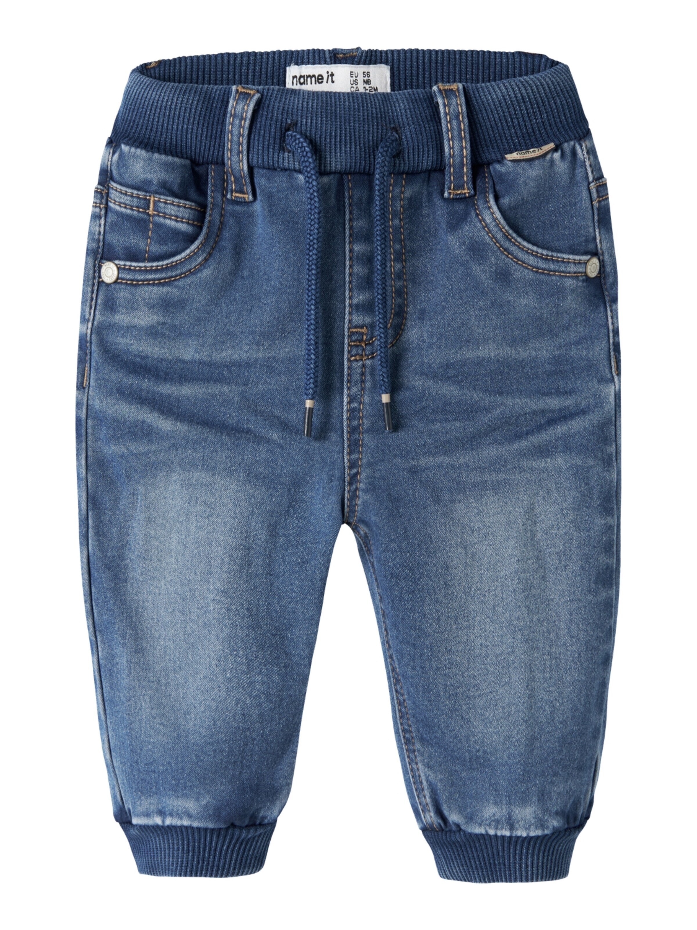 NAME IT Baggy Jeans 'Name it Baby Jungen Thermojeans Nbmben mit Fleecefutter' in Blue: front