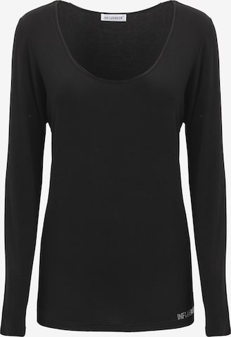 Tricou de la Influencer pe negru: față