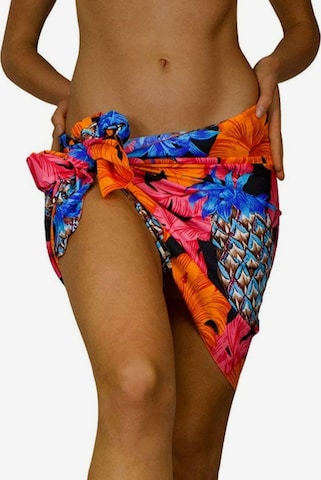 Foulard 'Pineapple Hibiscus' di King Kameha in rosso: frontale