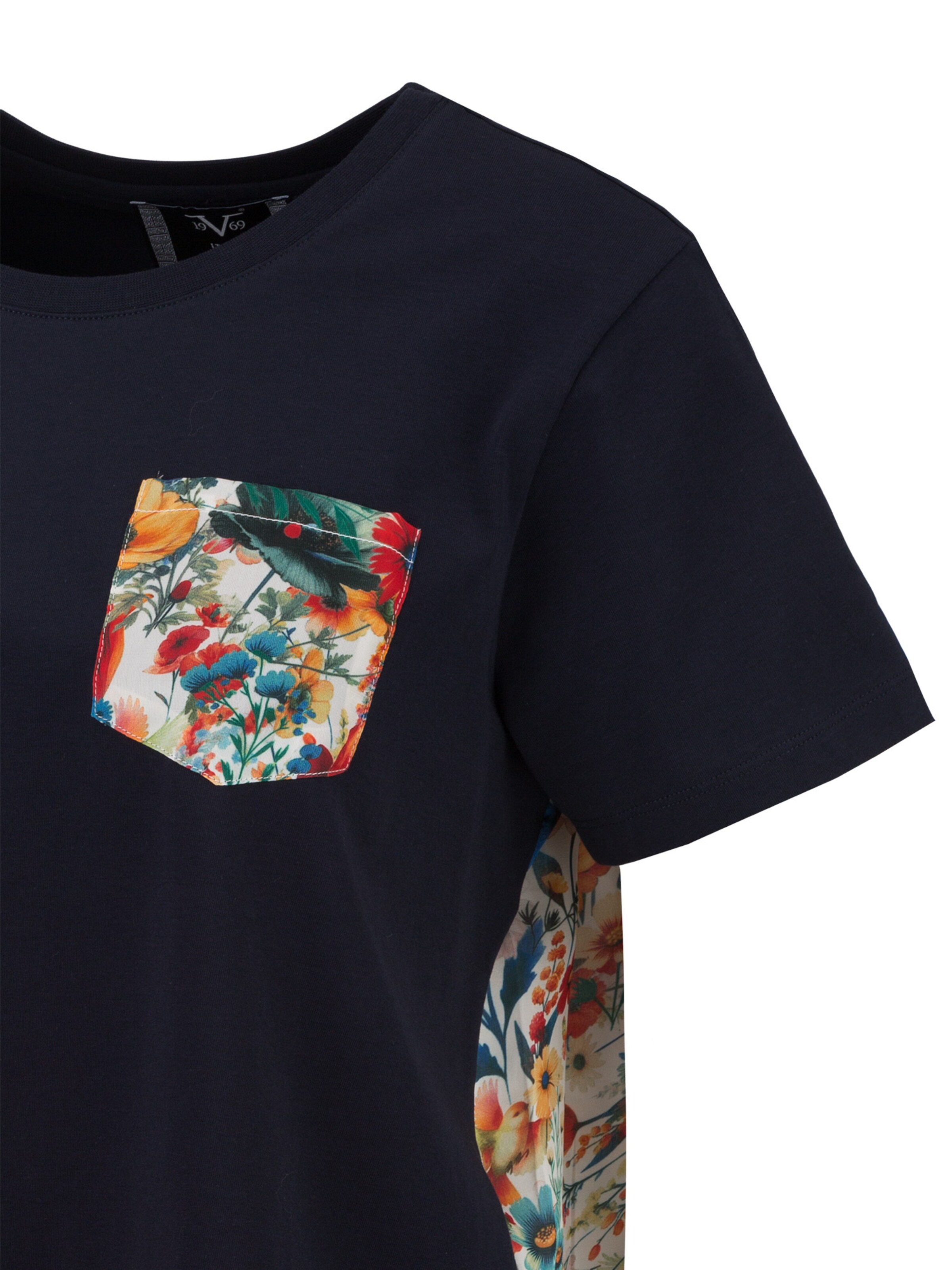 19V69 ITALIA Μπλουζάκι 'Tabitha Flower' σε μπλε